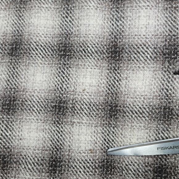 Vtg Banana Republic Shacket Womens S Oversized Alpaca Mohair Plaid Jacket Brown - Picture 11 of 16